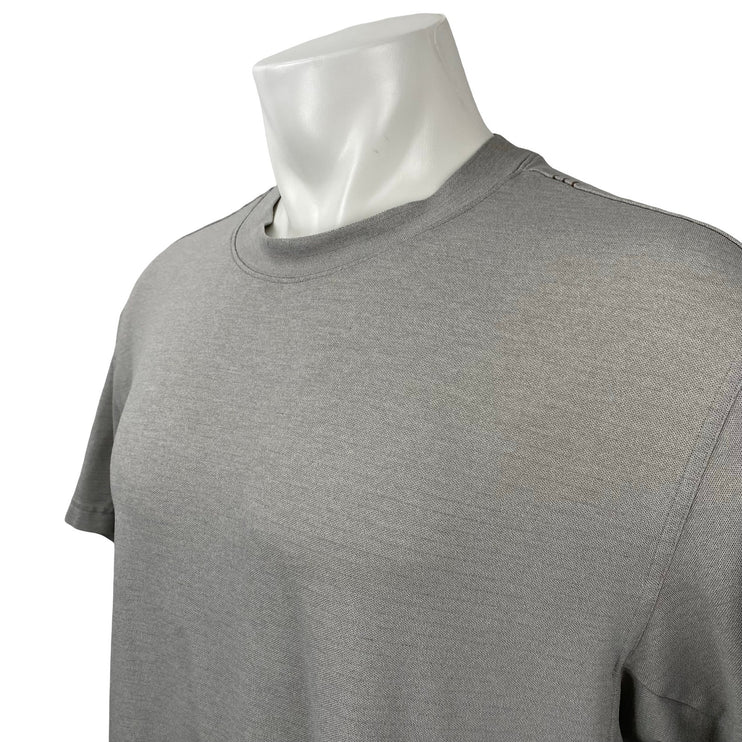 Lululemon Men's Gray Short Sleeve Crew Neck Workout Athletic T Shirt Tee Top L