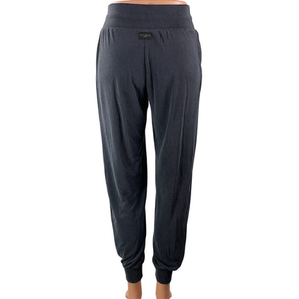 Victoria's Secret Womens Black Ribbed Knit Drawstring Trouser Jogger Pants Sz XS