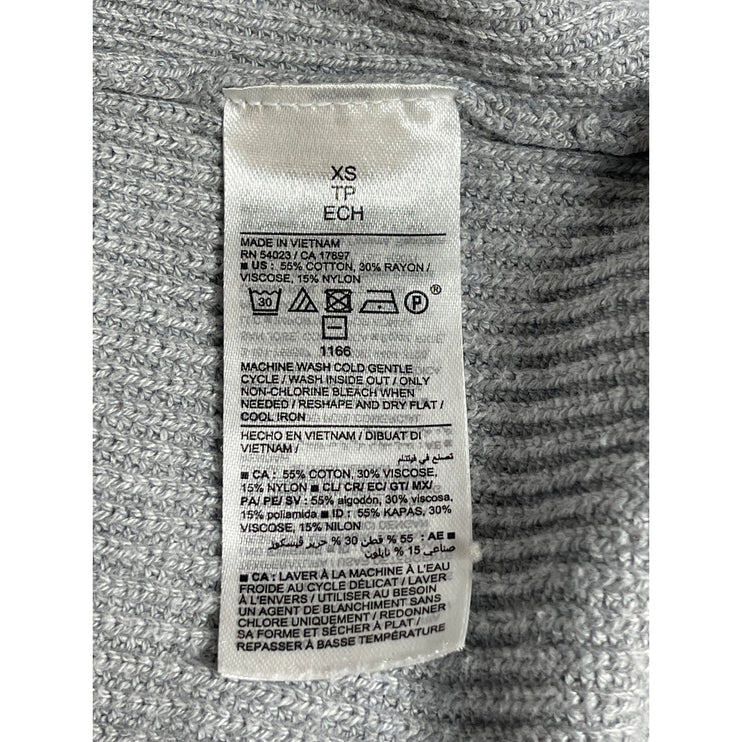 Old Navy Women's Gray Pocket Long Sleeve Open Front Knit Cardigan Sweater Sz XS