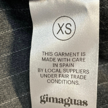 NEW Gimaguas Women Dark Gray Halter Striped Open Back Vest Crop Ring Top Size XS