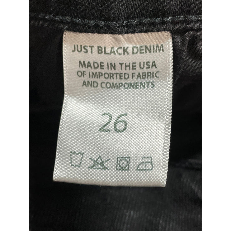 Just Black Denim Womens High Rise Straight Baggy Wide Leg  Denim Jeans Pants 26