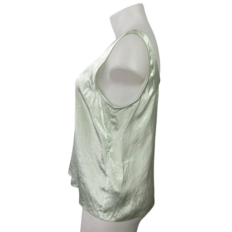Aritzia Babaton Green Silky Satin Sleeveless Cami Camisole Slip Tank Top Size XL