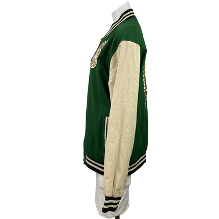 NEW Wicked Shiz University Women's Green Embroidered Varsity Coat Jacket Size L