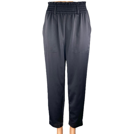 Abercrombie & Fitch Women's Black High Waisted Tapered Trousers Pants Size S