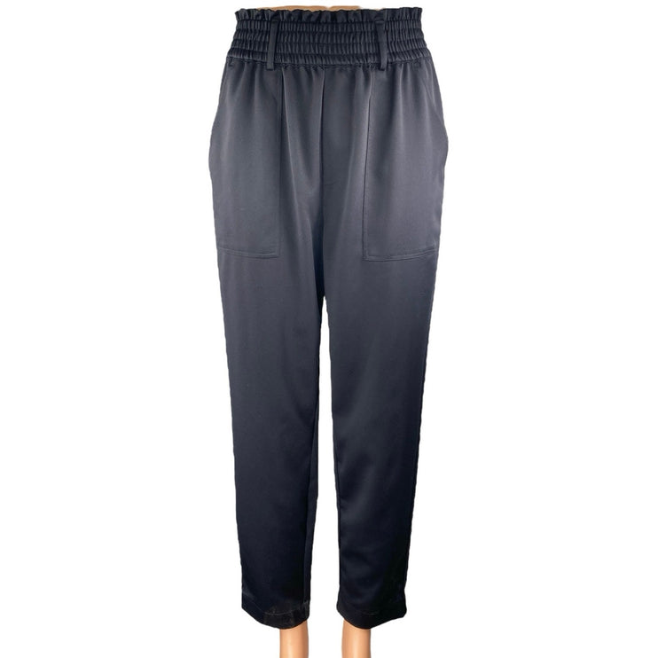 Abercrombie & Fitch Women's Black High Waisted Tapered Trousers Pants Size S