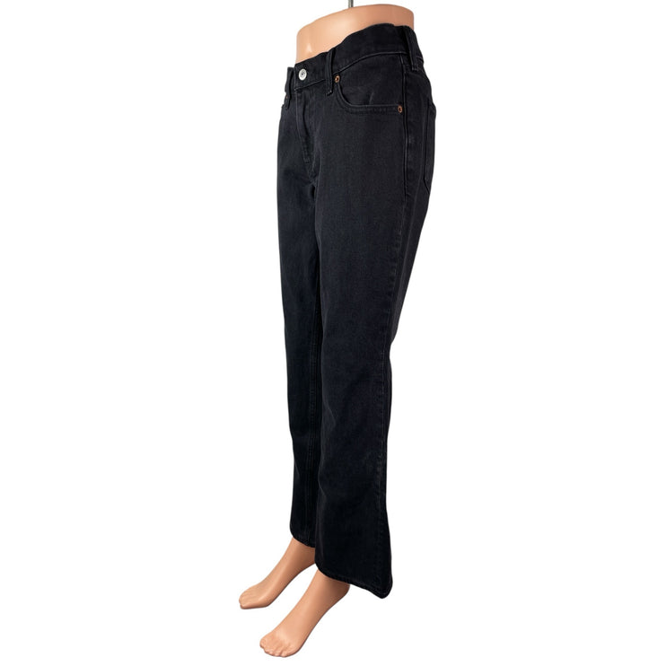 Abercrombie & Fitch Women's Black Low Rise Bootcut Flare Denim Jeans Pants Sz 4
