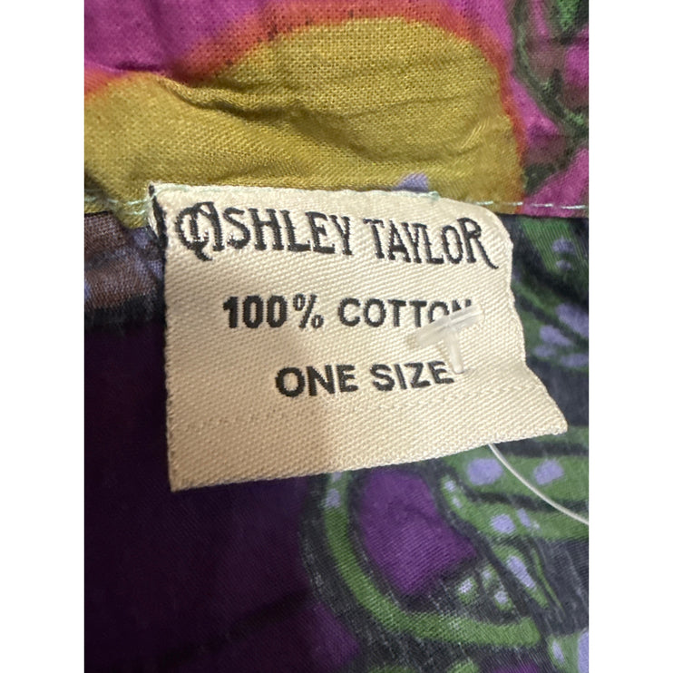 Ashley Taylor Women's Multicolor Patchwork Sleeveless Overalls Jumpsuit Size OS