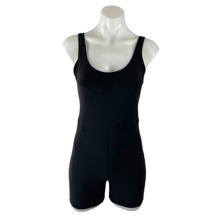 Aritzia Golden LIFE Shake It Black Yoga Athletic Tank Romper Activewear Set Sz M