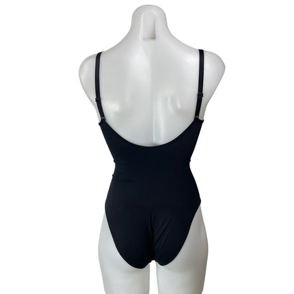 Skims Women's Black Bustier Sleeveless Open Back Cami Tank Bodysuit Top Size S