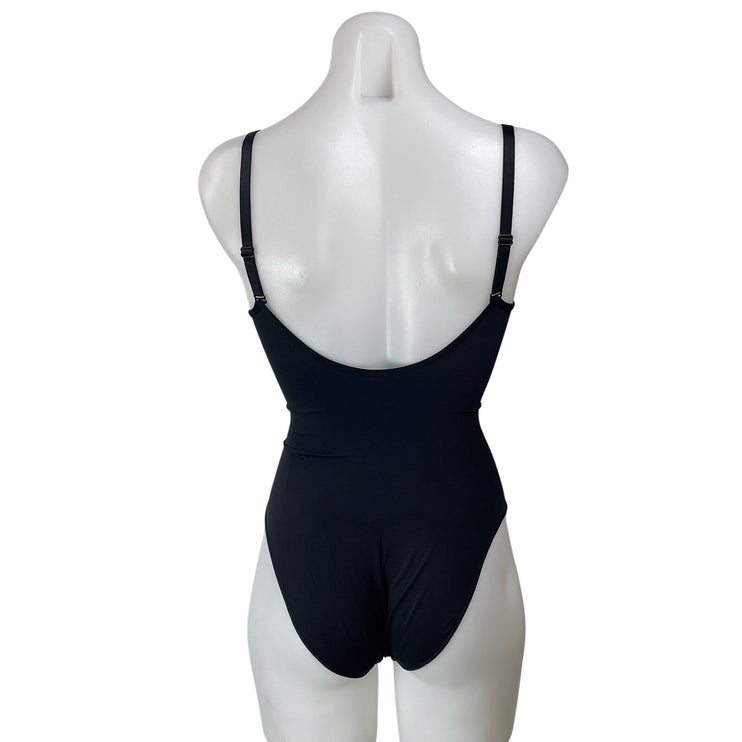 Skims Women's Black Bustier Sleeveless Open Back Cami Tank Bodysuit Top Size S