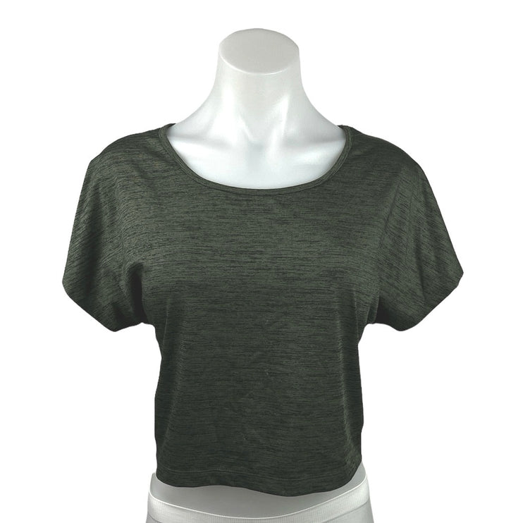 Atmosphere Women's Short Sleeve Crew Neck Casual Pullover Cropped Tee Top Size 8