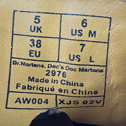 Dr. Martens 2976 Smooth Leather Black Round Toe Slip On Chelsea Boots M-6 W-7