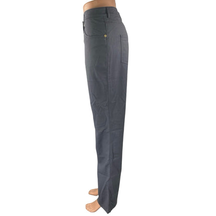St. John Women's Black High Waisted Flared Bootcut Trousers Dress Pants Size 6