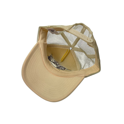 Nissun Unisex Beige Angel Embroidery Mesh Back Snapback Trucker Cap Hat OS