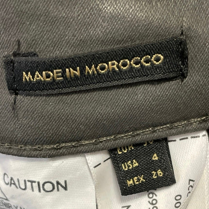 Massimo Dutti Women's Black Coated High Rise Slim Skinny Denim Jeans Size 4