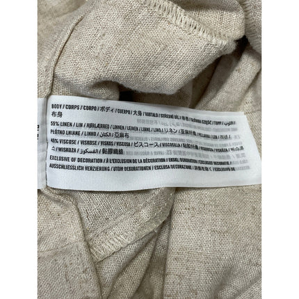 Hollister Livvy Cream Beige Linen Pleated Ultra High Rise Wide Trousers Pants XS