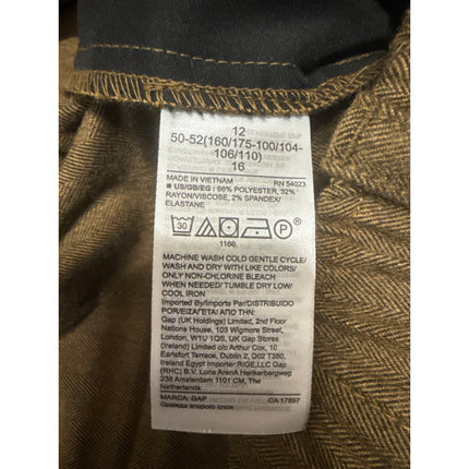 NEW GAP Women's Olive Green High Rise Wide Leg Baggy Trousers Pants Size 12