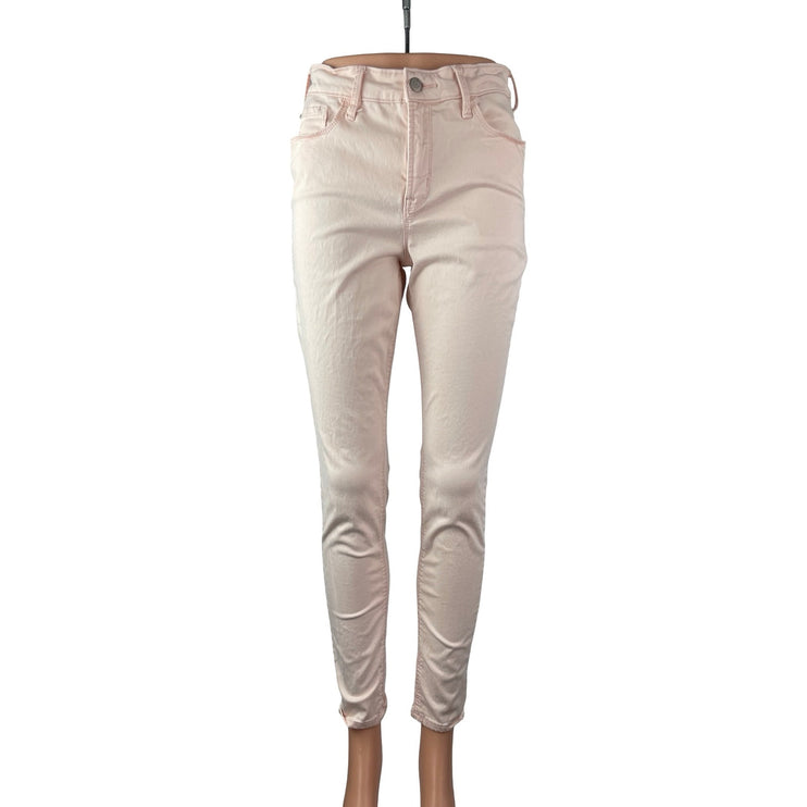 Old Navy Rockstar Women's Pink High Waisted Slim Super Skinny Denim Jeans Size 6