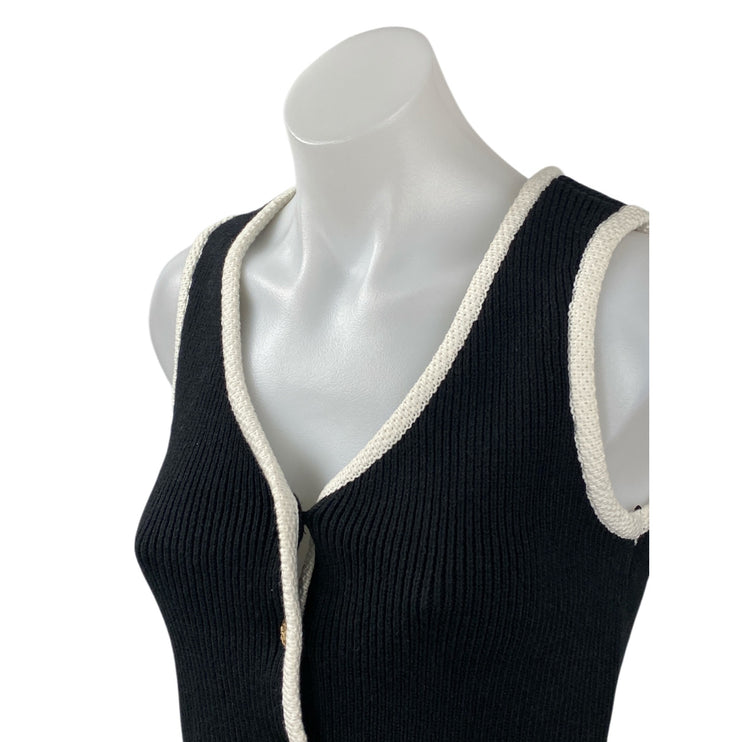 NEW Abercrombie & Fitch Mara Sleeveless Button Down Tank Sweater Vest Top Sz XS