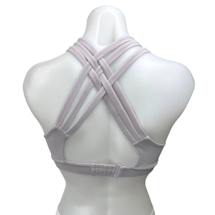 Lululemon Purple Scoop Neck Strappy Workout Athletic Crop Sports Bra Top Size 2