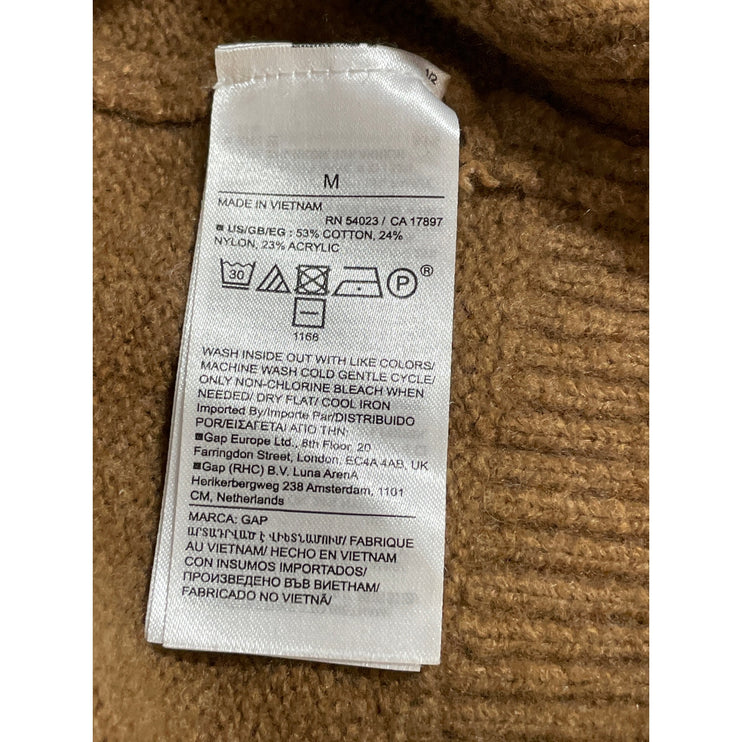 Gap Women's Tan Knit Long Sleeve Crew Neck Cozy Pullover Sweater Top Size M
