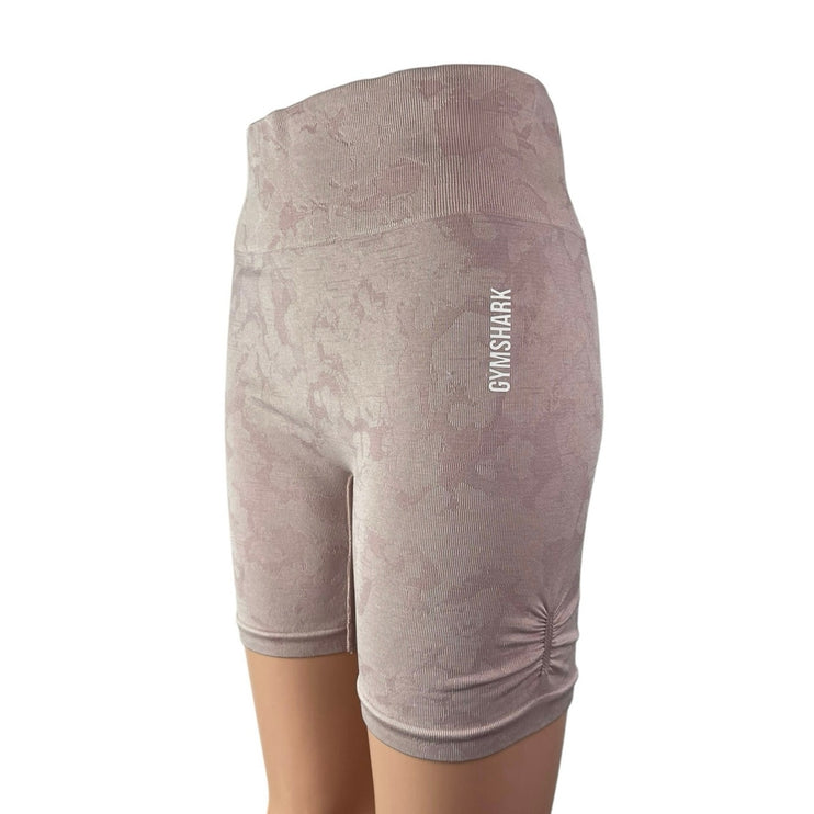 Gymshark Pink Camo High Rise Yoga Workout Running Athletic Biker Shorts Size L