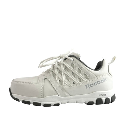 Reebok Sublite Women's White Steel Toe Lace Up Work Safety Sneakers Shoes 6.5