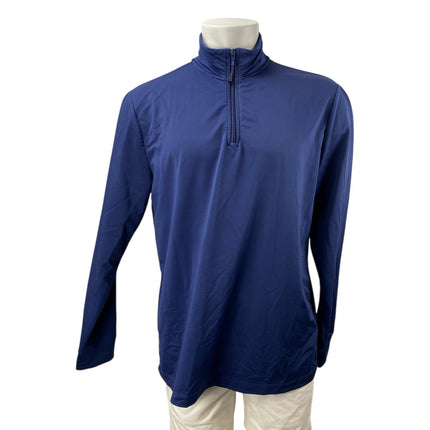 Vineyard Vines Men's Navy Blue Long Sleeve Quarter Zip Pullover Sweatshirt Sz M