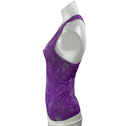 Lululemon Swiftly Tech Purple Splatter Racerback Yoga Athletic Tank Top Size M