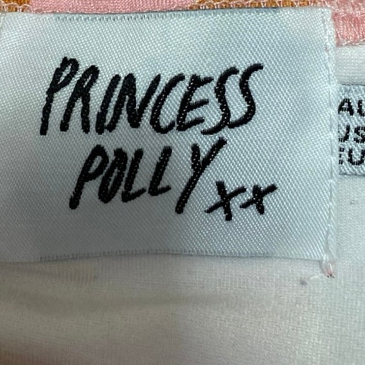 Princess Polly Camelia Pink Halter Sleeveless Cutout Tie Bra Bandeau Crop Top 0