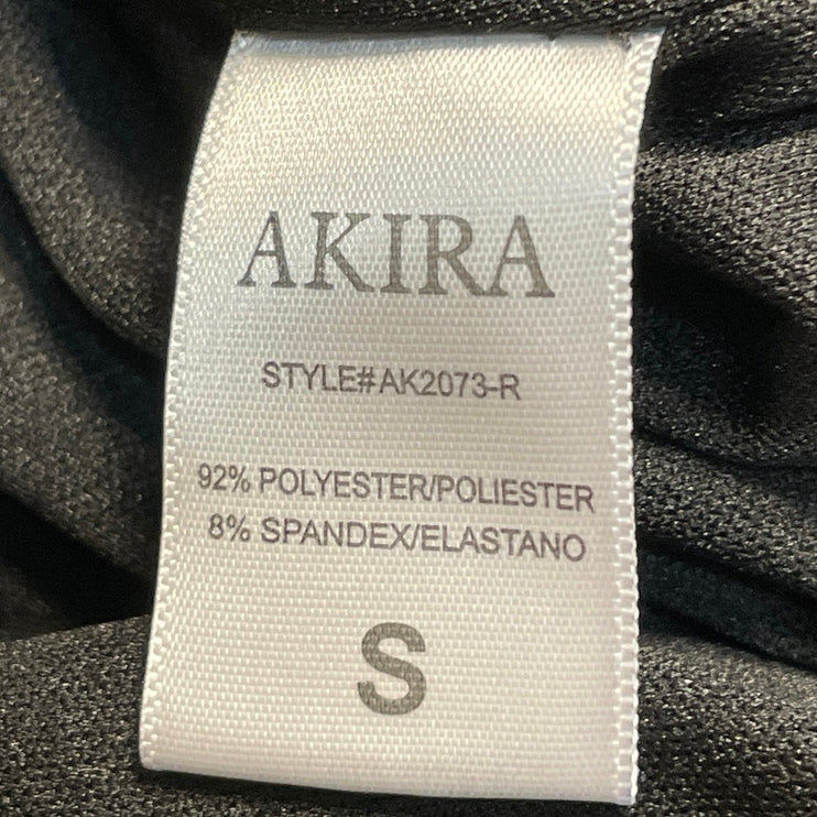 Akira Dark Green Long Sleeves Pinstriped Crop Plunge V-neck Blazer Coat Jacket S