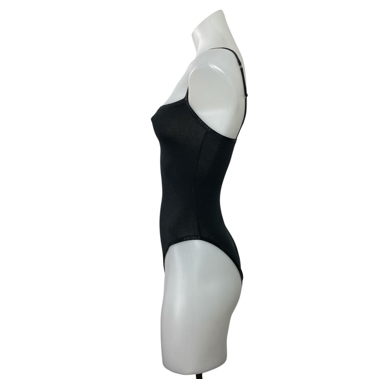 Skims Women's Black Sleeveless Square Neck Cami Camisole Bodysuit Tank Top Sz XS