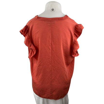 Eloquii Women's Coral Ruffle Sleeve V Neck Casual Pullover Shirt Blouse Top 20