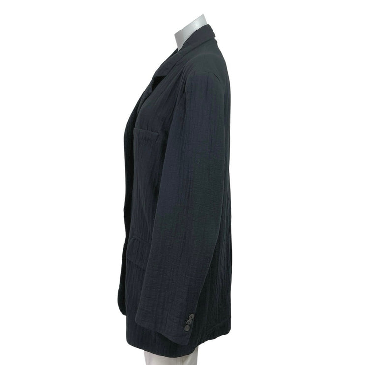 Zara Women's Black Long Sleeve Notch Lapel Pocket Blazer Coat Jacket Size S