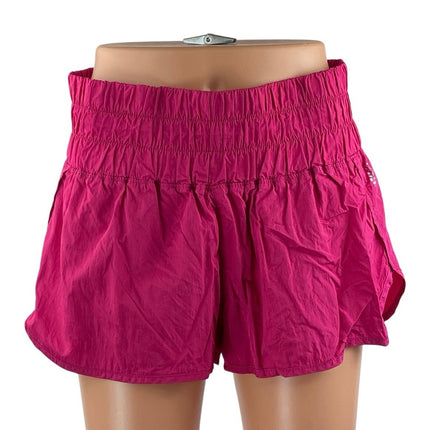 Free People FP Movement Pink High Waisted Pull On Athletic Running Shorts Size M