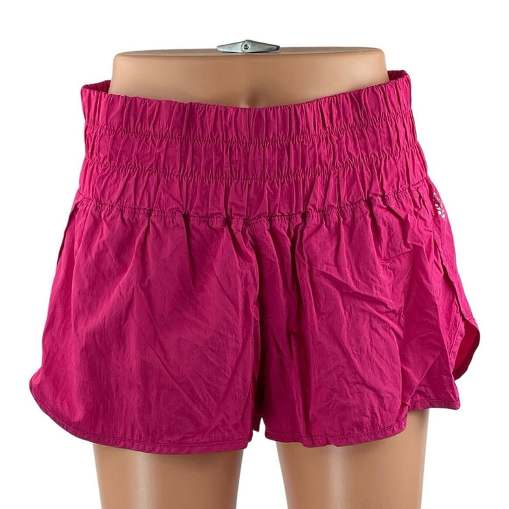 Free People FP Movement Pink High Waisted Pull On Athletic Running Shorts Size M