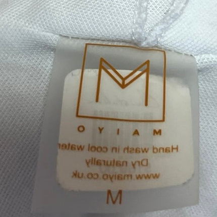 Maiyo Cristalina Women's Gold Metallic Sleeveless Cami Tank Bodysuit Top Size M