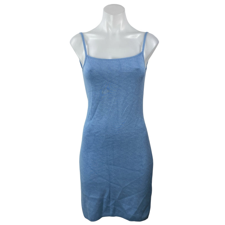 Abercrombie & Fitch Blue Sleeveless Backless Cami Camisole Bodycon Mini Dress S