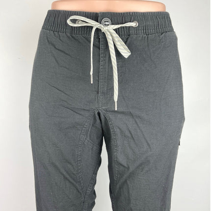 Vuori Grey Cotton Drawstring Elastic Performance Zip Cargo Jogger Pants Size M