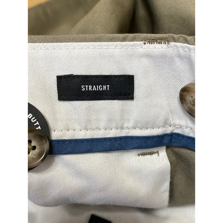 Bonobos Thursday Mens Olive Green Khaki Slim Fit Straight Trousers Pants Size 35\923.0