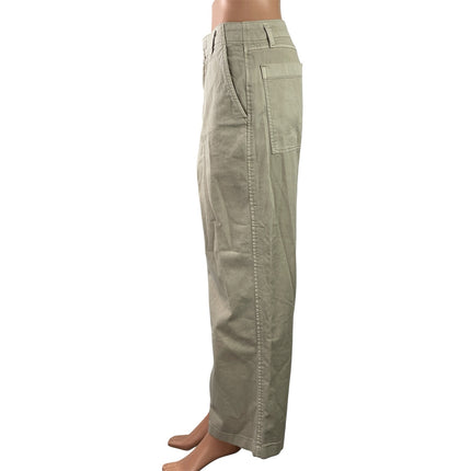 GAP Women's Beige High Rise Casual Relaxed Straight Chino Khaki Trouser Pants 4P