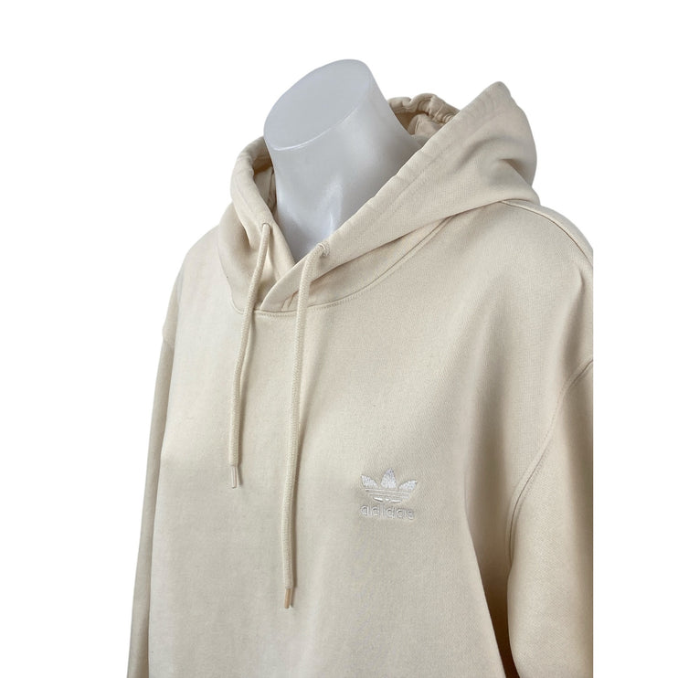 Adidas Cream Logo Long Sleeve Yoga Athletic Activewear Hoodie Sweatshirt Top XL