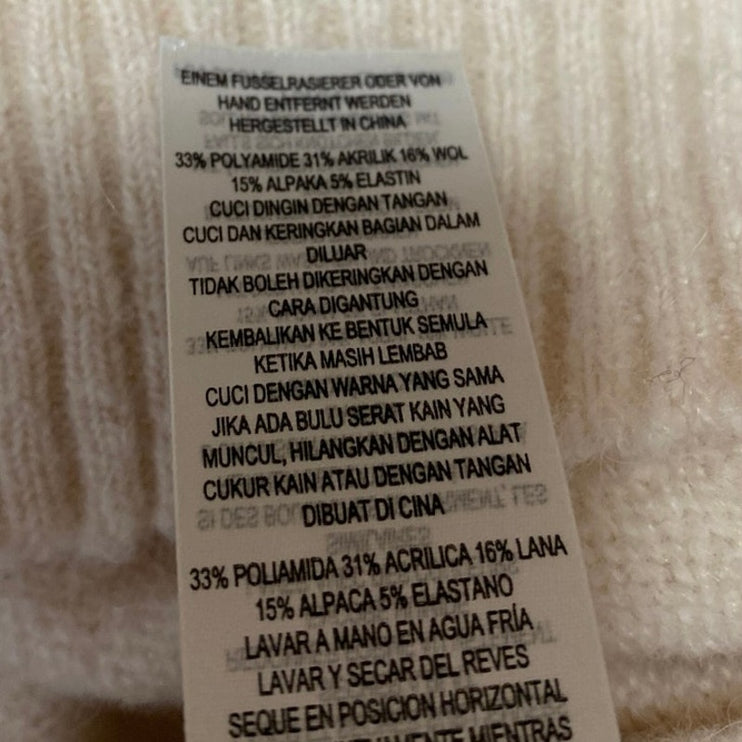 French Connection Neya Multicolor Wool Fair Isle Long Sleeve Sweater Top Size L