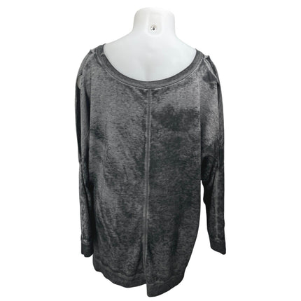 Caslon Women's Black Knit Long Sleeve Scoop Neck Sweatshirt Sweater Top Size 3X
