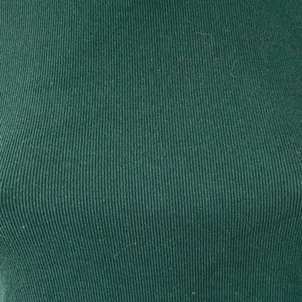 Aritzia TNA Home Stretch Green Knit Sculpt Short Sleeve T Shirt Crop Top Size M
