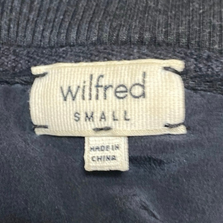 Aritzia Wilfred Women's Black Open Front Long Sleeve Knit Cardigan Sweater Top S