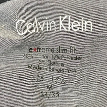 Calvin Klein Men's Black Extra Slim Fit Long Sleeve Button Down Shirt Top Size M