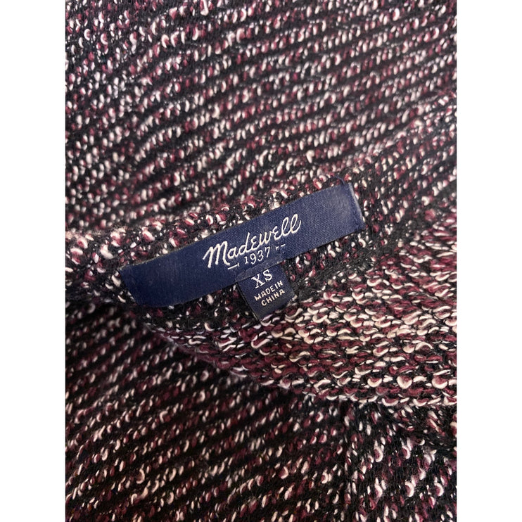 Madewell Terrace Knit Tweed Sleeveless V Neck Pleated Mini Flare A-Line Dress XS