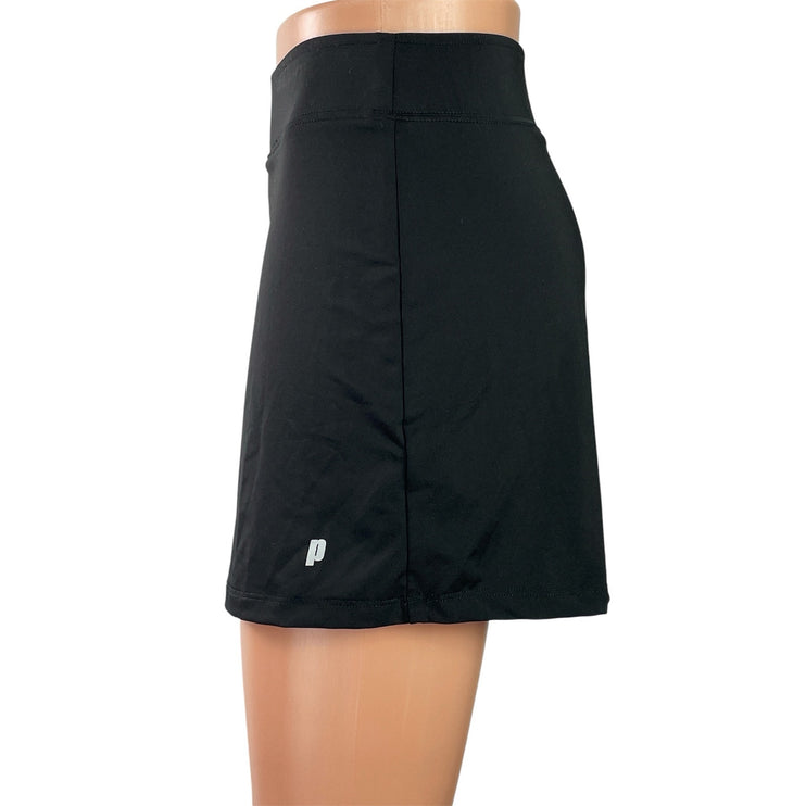 Prince Women's Black Sporty Athletic Activewear Tennis Skirt Short Skort Size L