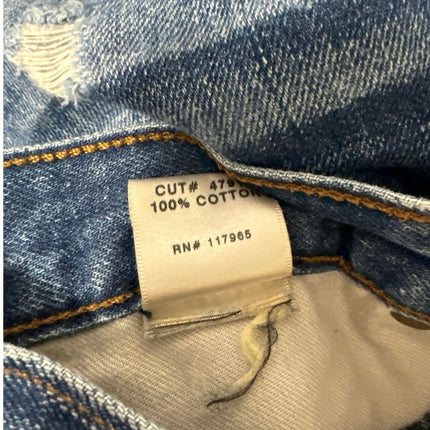 J.Brand Blue Mid Rise Medium Wash Distressed Cut Off Denim Jean Shorts Size 26
